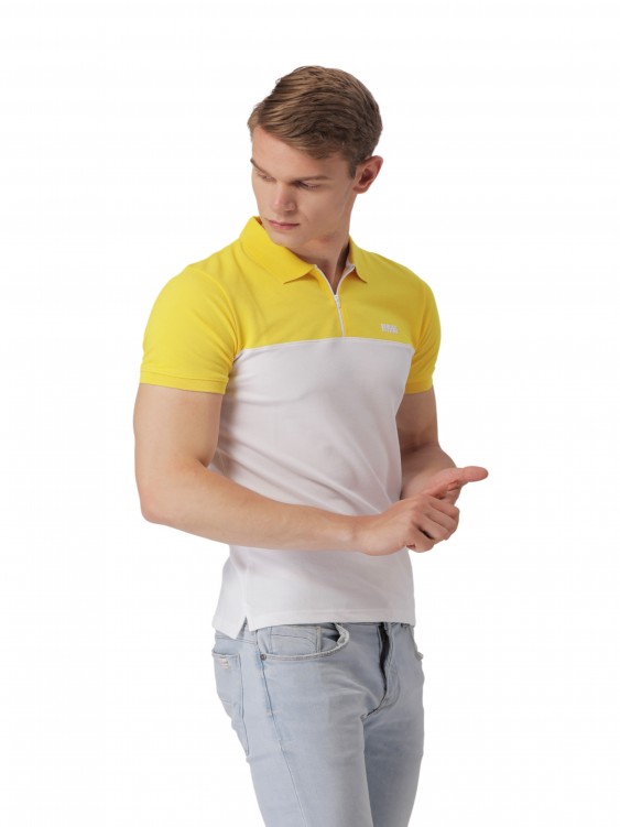 Yellow and white color t-shirt